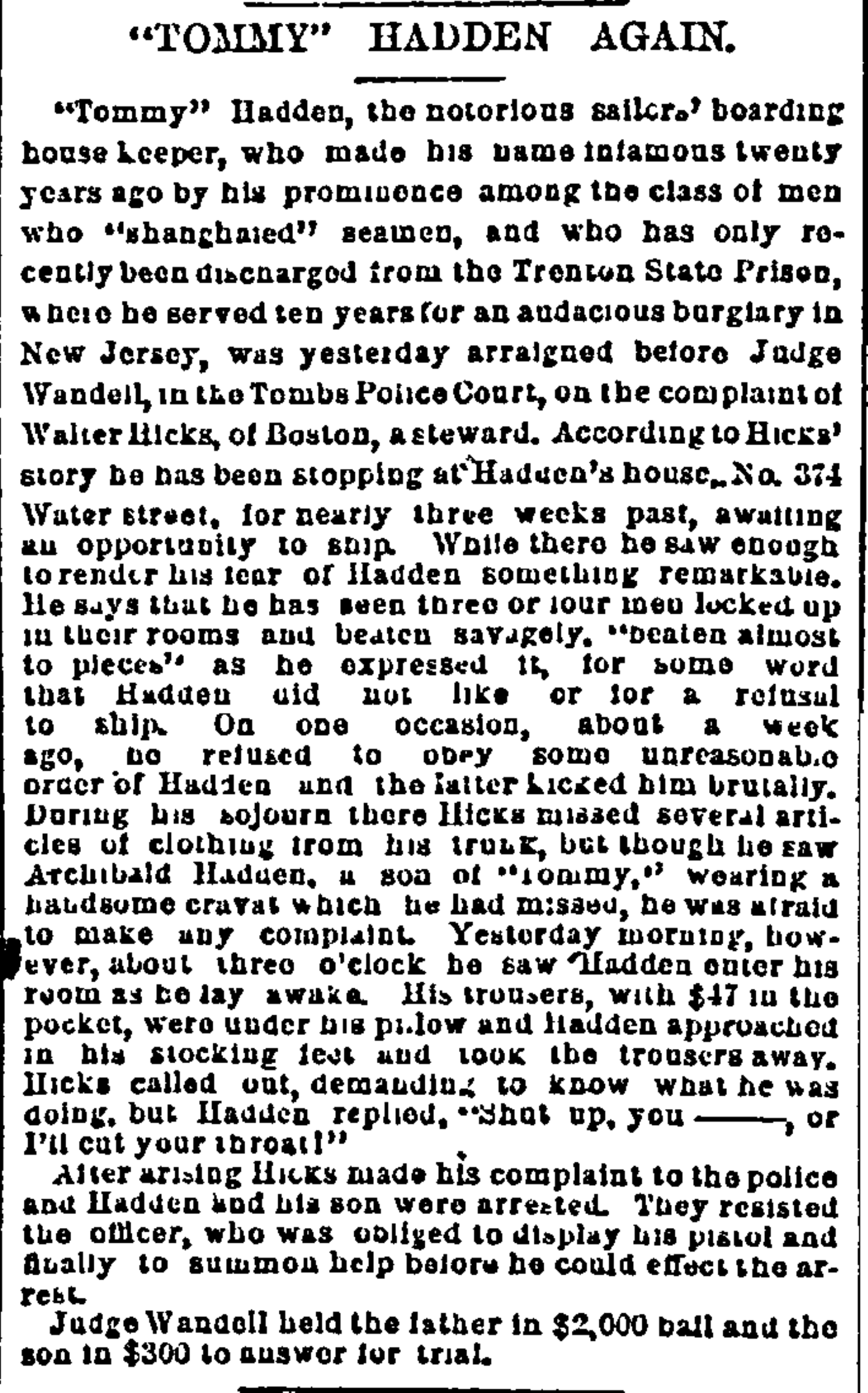 Wickedness…Unto Three Generations – Asbury's The Gangs of New York ...
